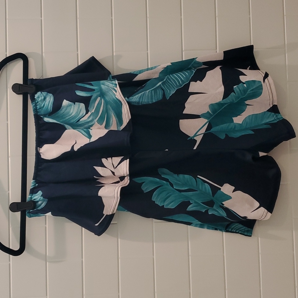 Tropical shorts romper size small